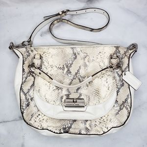 Coach Kristin Python embossed satchel purse